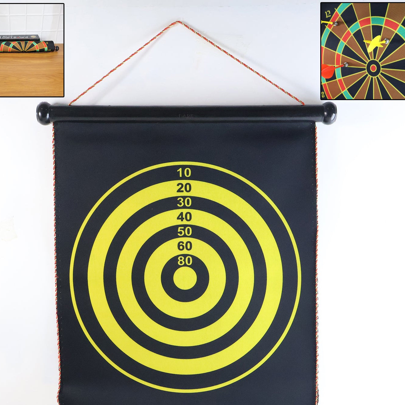Roll-up Double-sided Dartboard Game (1 Set)