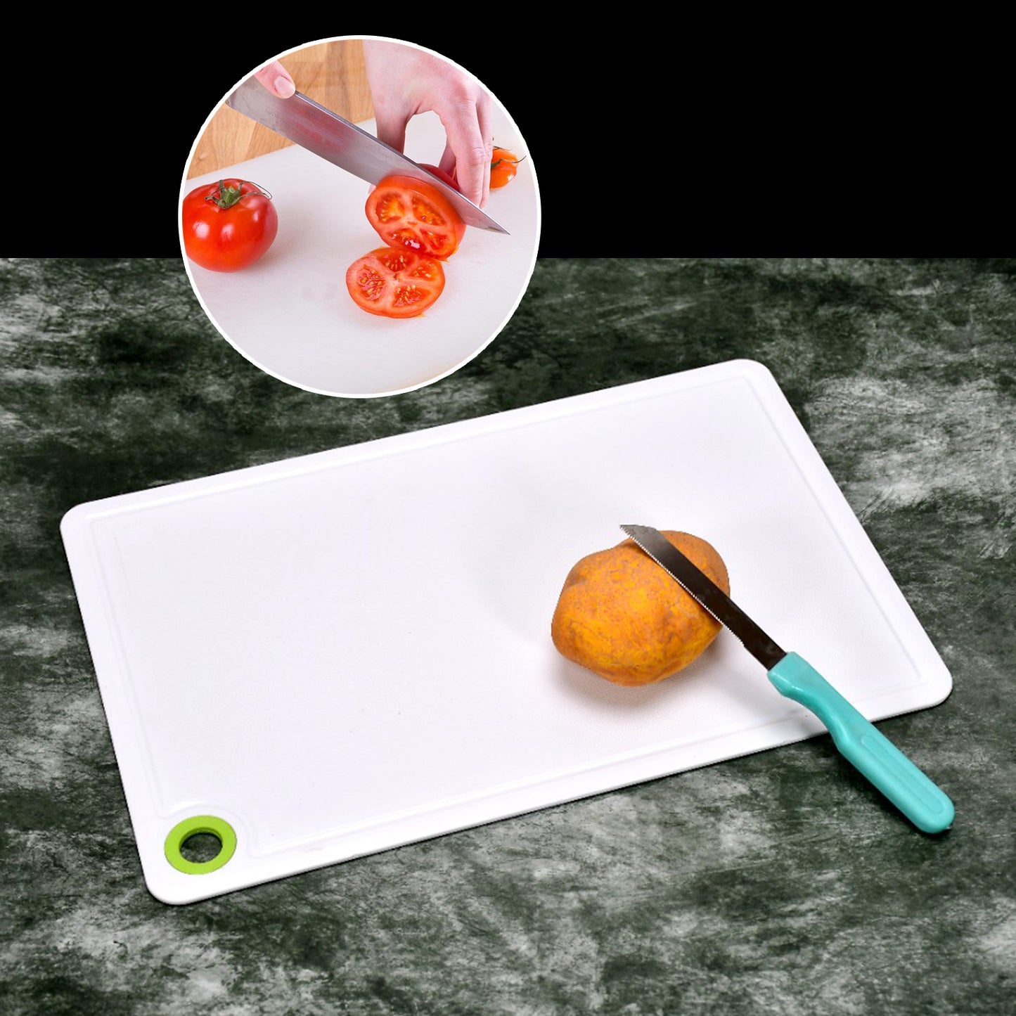 Plastic Kitchen Cutting Board for Fruits & Vegetables - Happy Price - Image 5