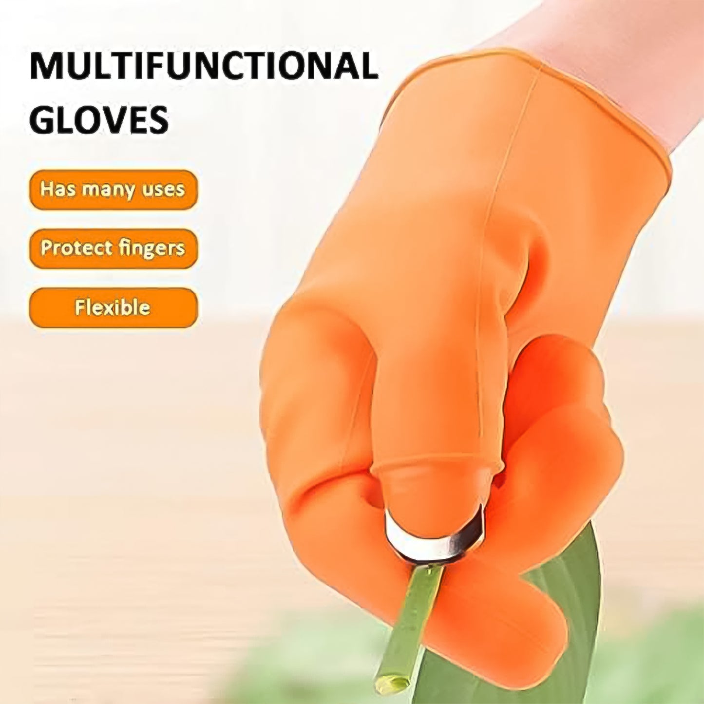 Gloves Silicone Thumb Knife Finger Protector Gears Cutting Vegetable Harvesting Knife - Happy Price - Image 4
