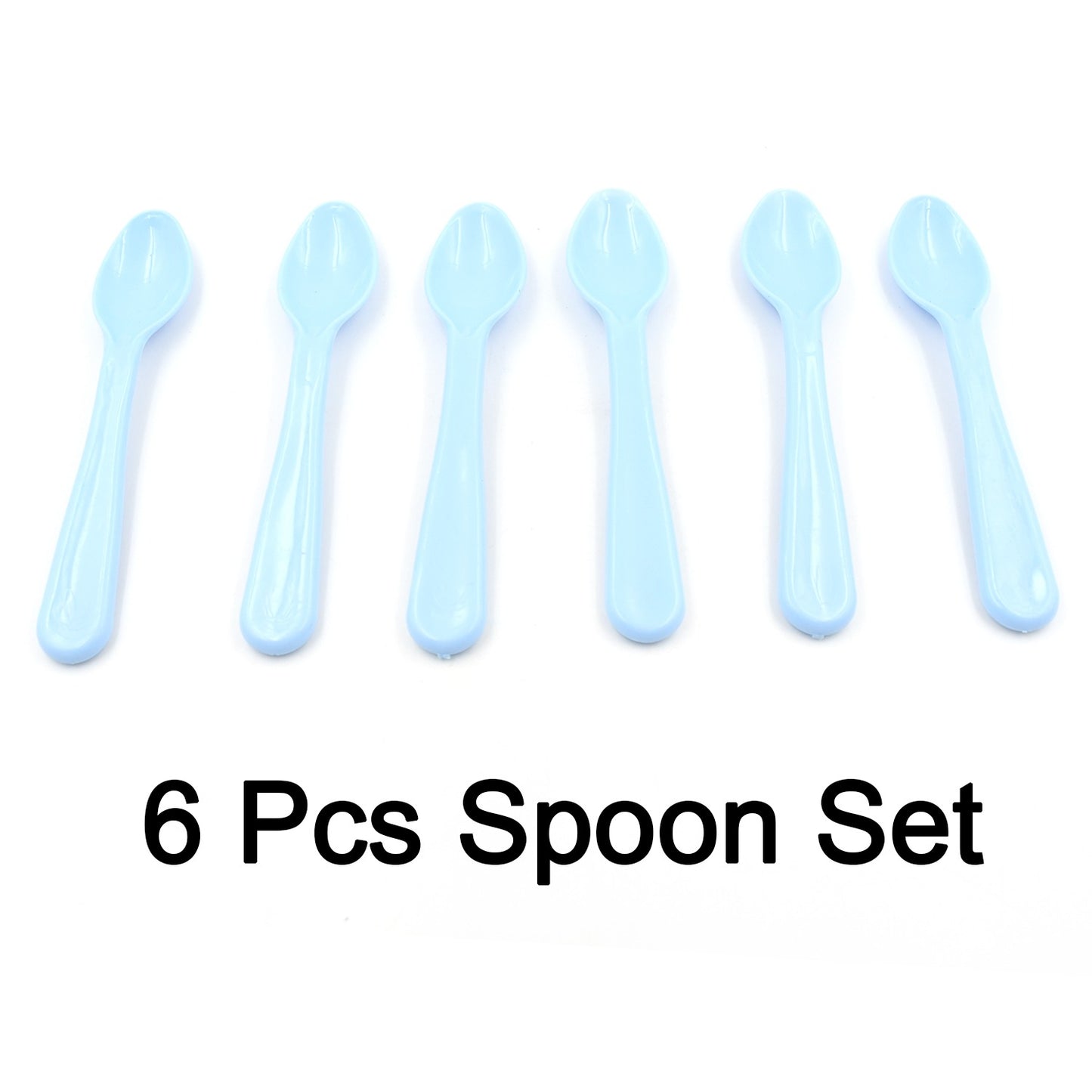 Food Plastic Spoon Set Plastic Table Spoon Set Plastic Tea Spoon Coffee With Abs Plastic Heat-resistant Spoon (6 Pc Set ) - Happy Price - Image 5