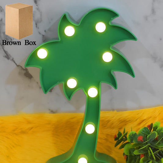 Led Night Light Coconut Tree Light Romantic Table Lamp (1 Pc  Battery Not Included) - Happy Price - Image 1