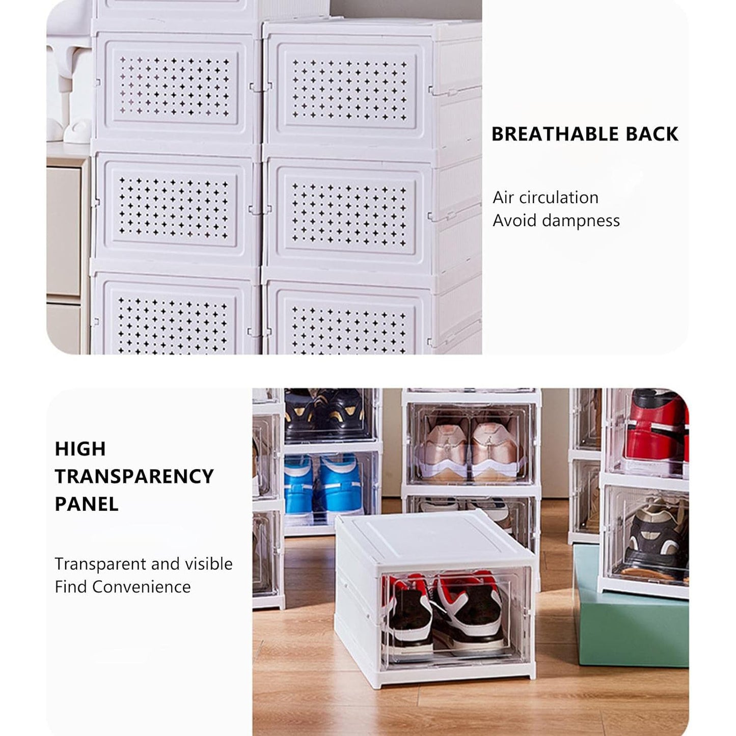 Stackable Multifunctional Storage For Clothes Foldable Drawer Shelf Basket Utility Cart Rack Storage Organizer Cart For Kitchen Pantry Closet Bedroom Bathroom Laundry (3 Layer 1 Pc) - Happy Price - Image 2