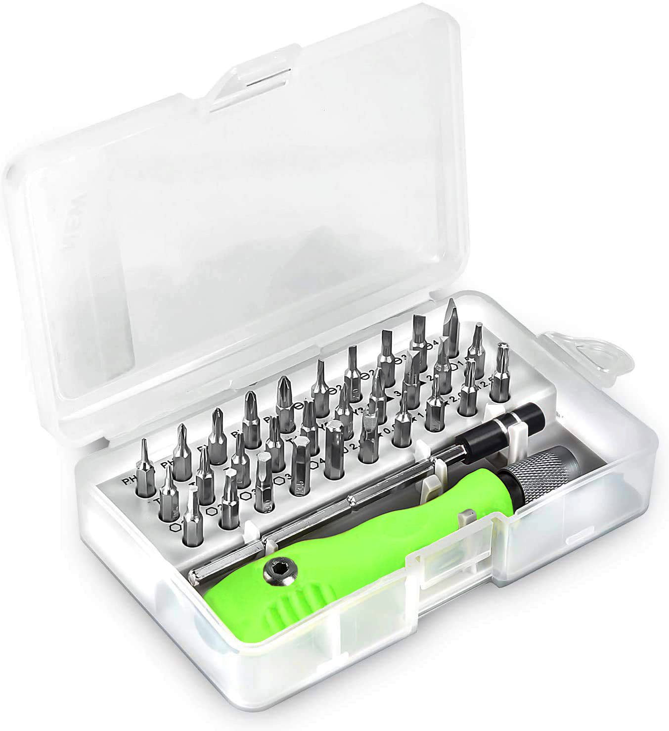 32 In 1 Mini Screwdriver Bits Set With Magnetic Flexible Extension Rod - Happy Price - Image 1