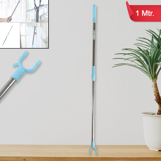 Stainless Steel Extendable Reach Pole with Hook - 1 Mtr. - Happy Price - Image 1