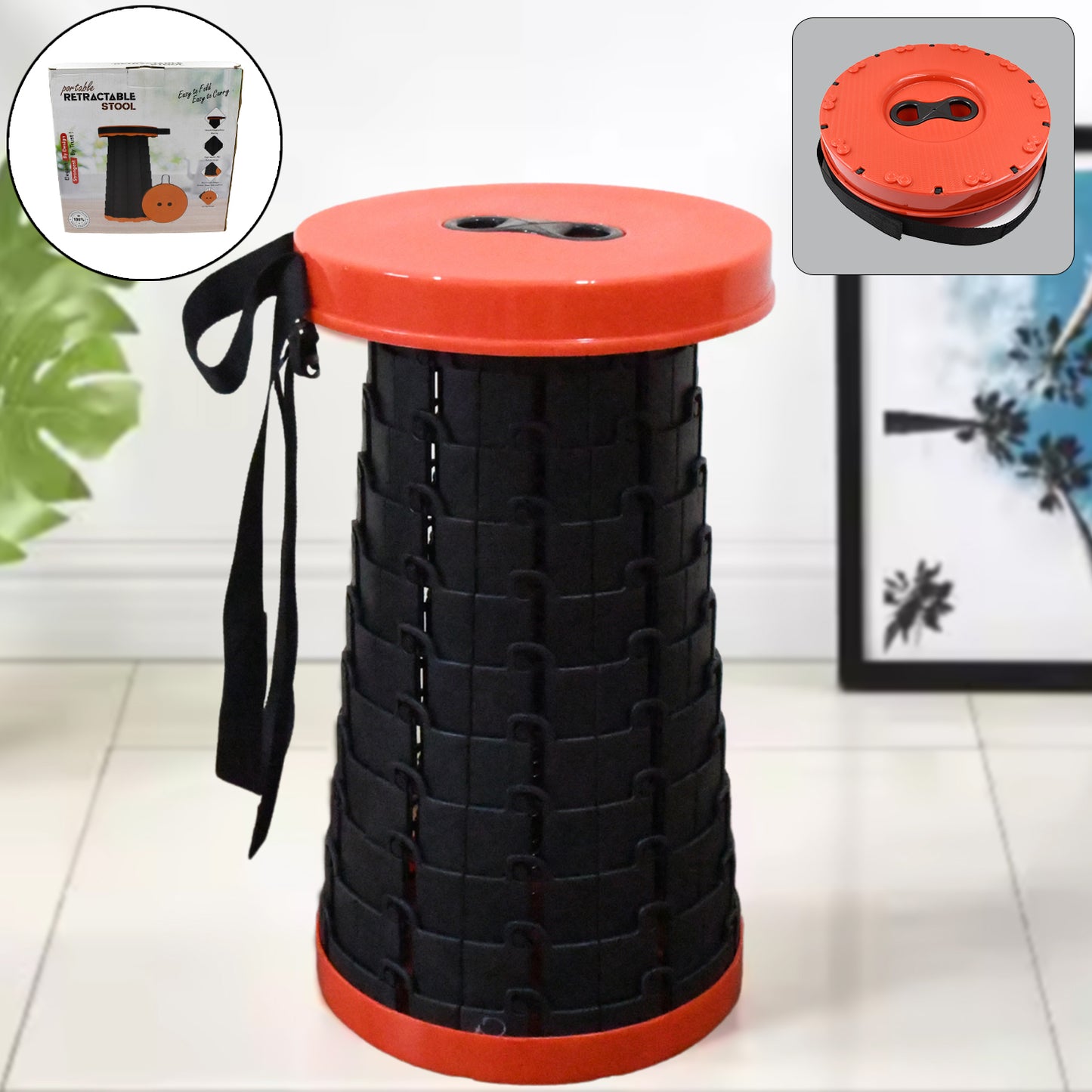 Retractable Folding Stools (1 Pc) - Happy Price - Image 2