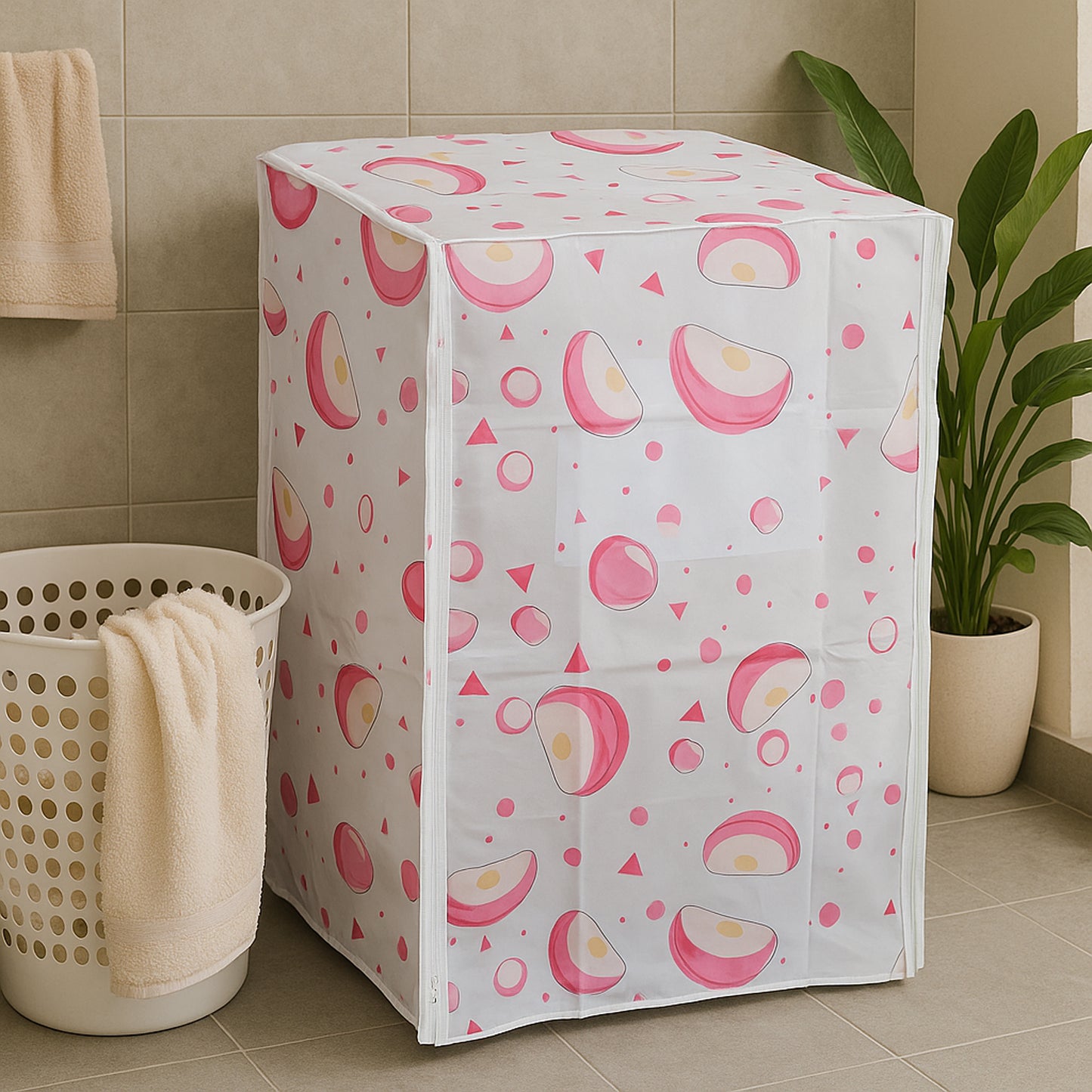 Waterproof Washing Machine Cover 58x62x85 cm (1 Pc, Mix Design) - Happy Price - Image 2