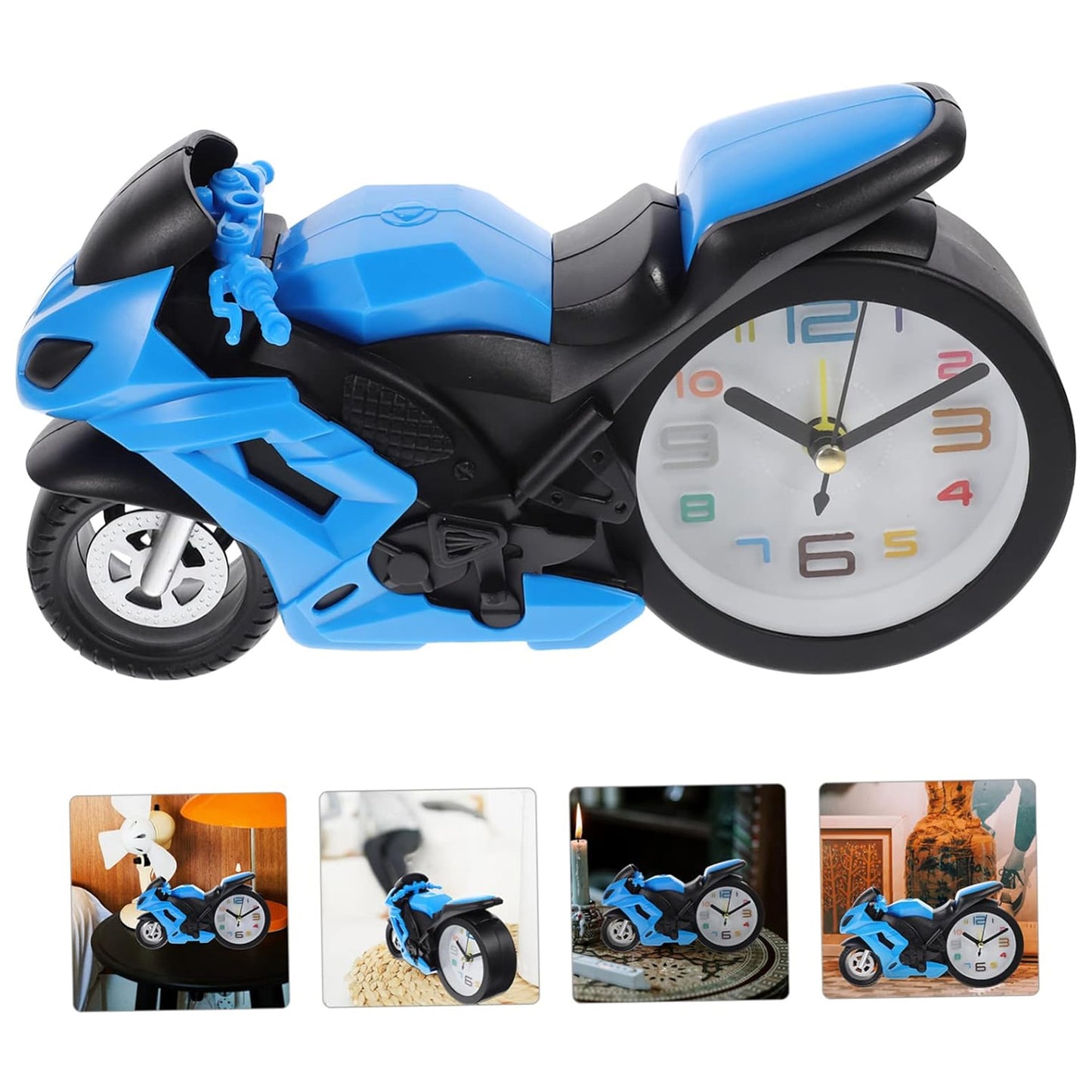 Fashioned Alarm Clock Novelty Retro Motorcycle  Motorbike Engine Style Clocks Alarm Clock Desktop Decoration Kids Gift - Happy Price - Image 3