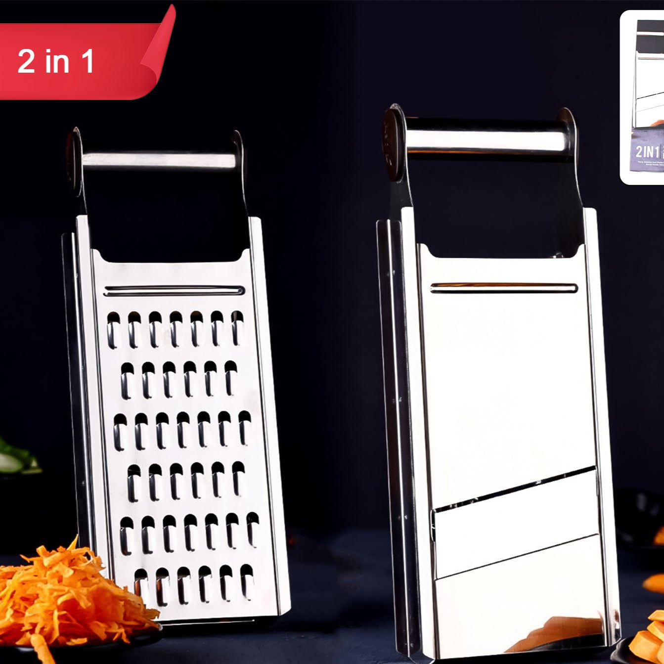 Apex Stainless Steel Slicer (2-in-1 ) - Happy Price - Image 1