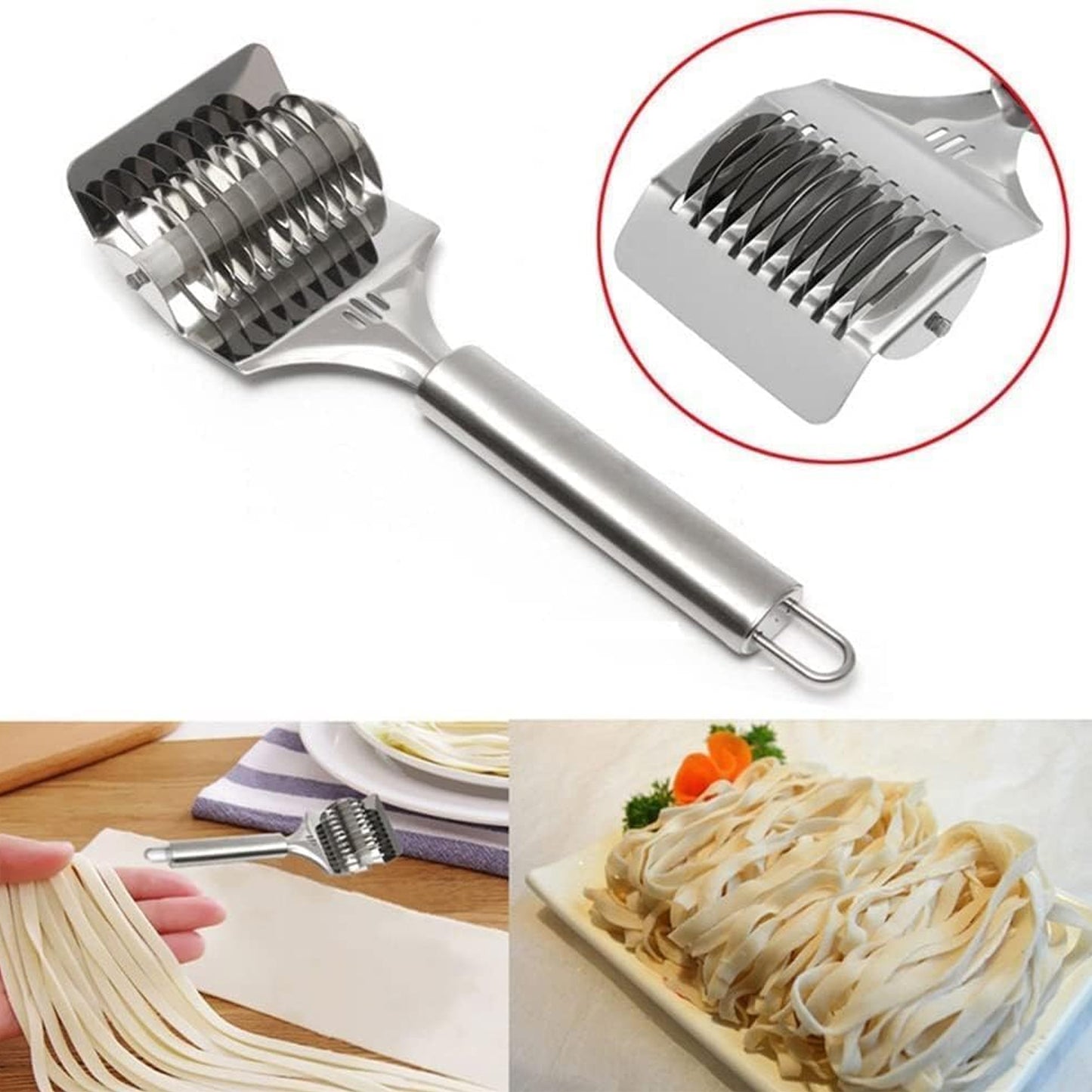 Stainless Steel Multi Blade Dough Slicer - 1 Pc - Happy Price - Image 6