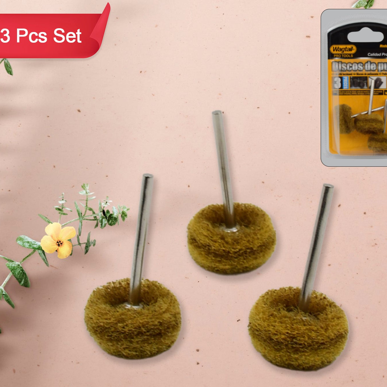 Abrasive Buffing Polishing Wheel Set (3 Pcs) - Happy Price - Image 1