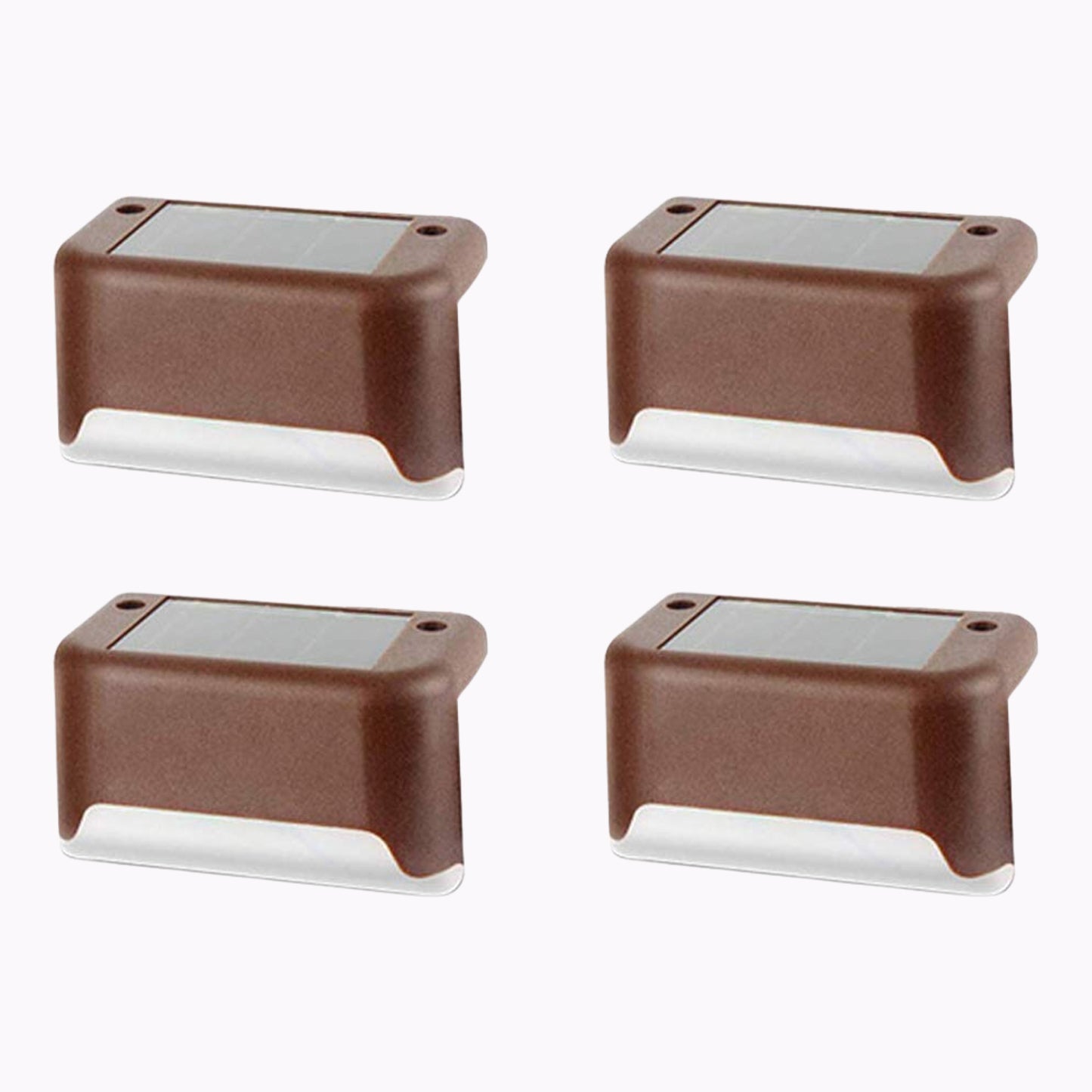 Solar Decorative Lights Waterproof Durable Garden Atmosphere Lights Stair Lights Railing Lights Step Steps Lights For Outdoor Patio Courtyard Stair Step Fence Patio Stairsyard Garden Pathway ( 4 Pc Set) - Happy Price - Image 2