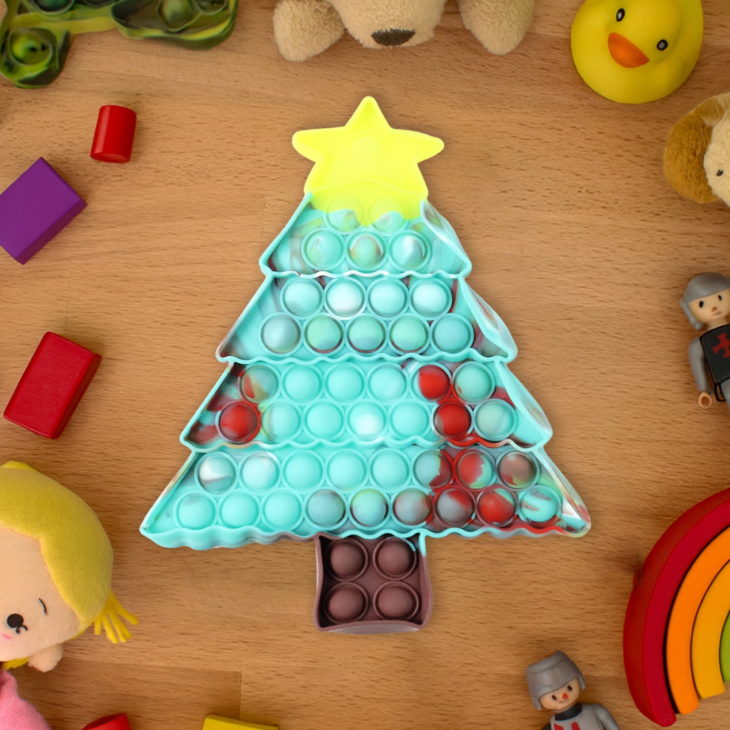 Tree Shape Silicone Pop It Fidget Toy for Stress Relief - 1 Pc - Happy Price - Image 6