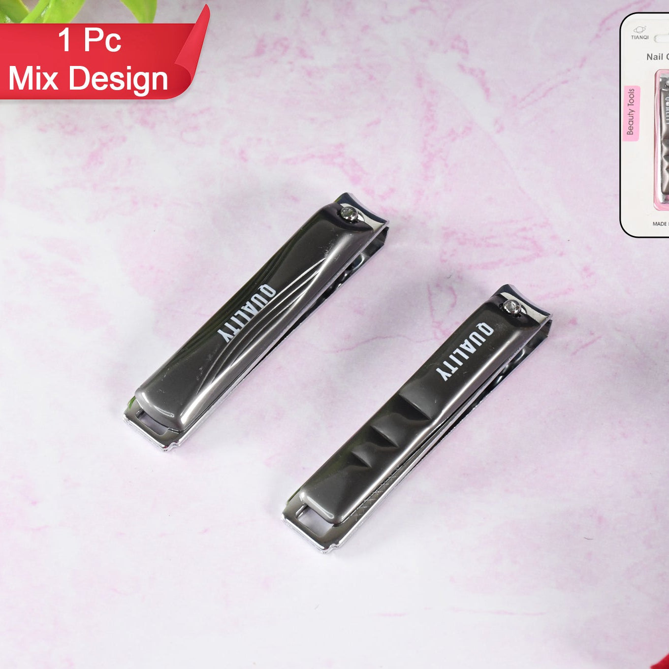 Stainless Steel Folding Nail Clippers with File - 1 Pc - Happy Price - Image 1