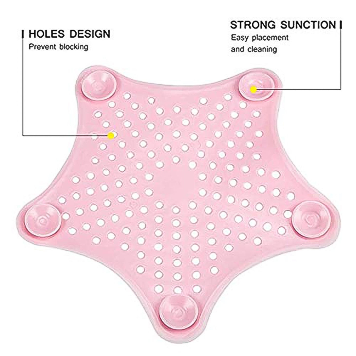 Baby Pink Star Sink Strainer - Bathroom & Kitchen Drain Hair Catcher - Happy Price - Image 7