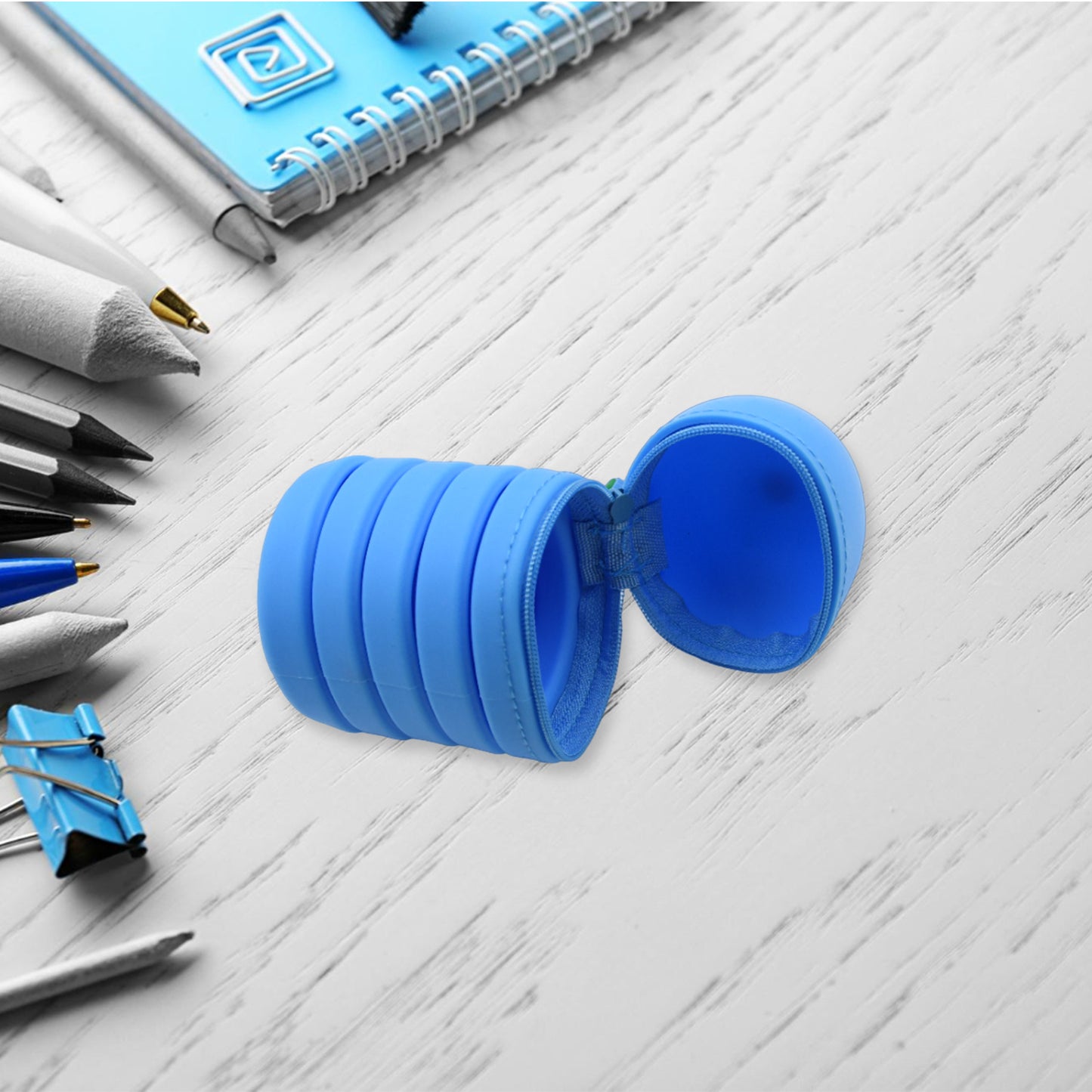 Pencil Case Is Made Of Silicone Telescopic Pen Holder With Zipper Closure And Large Capacity Office Home School School-pink Boys For Girls Secondary School Clear Pencil Case - Happy Price - Image 6