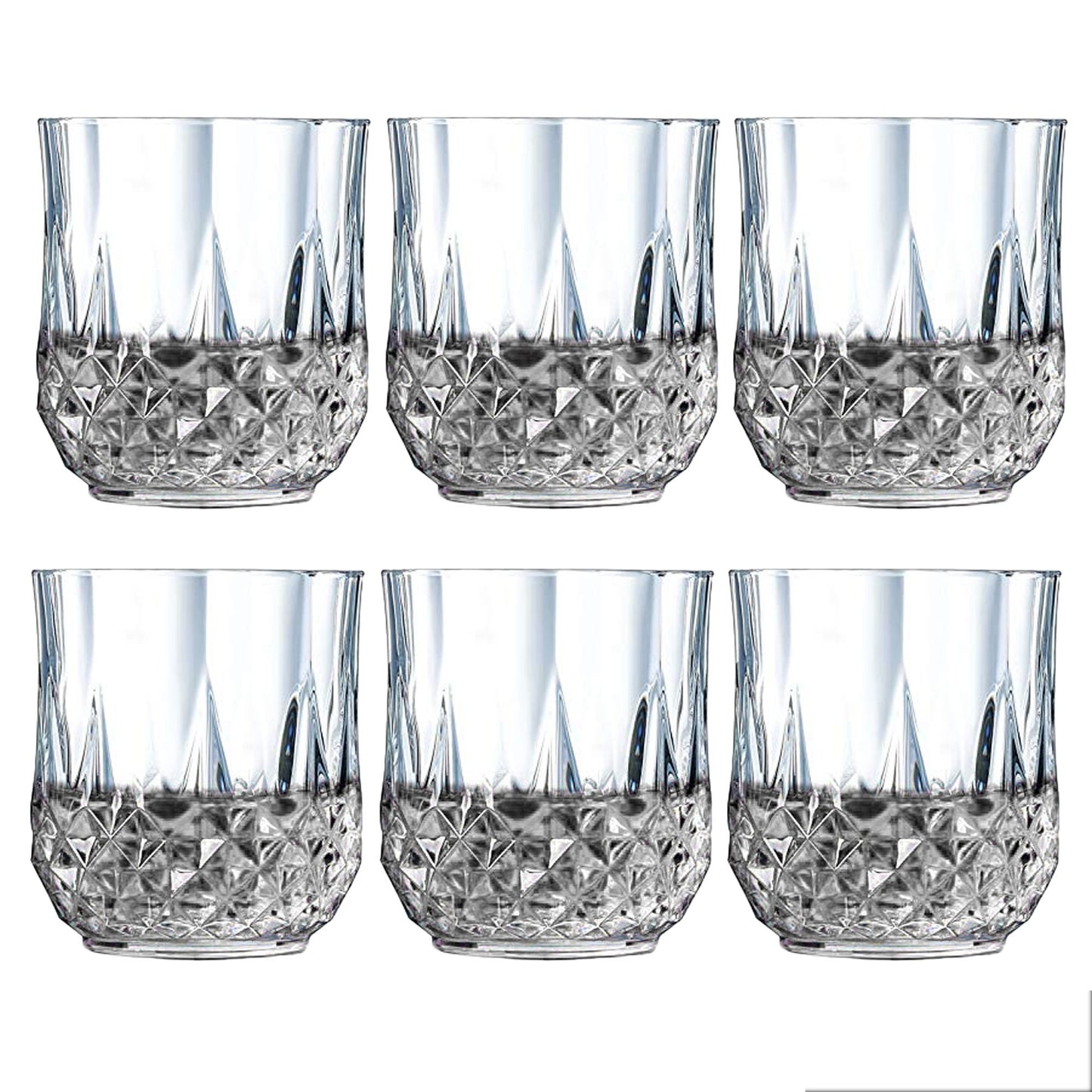 Heavy Unbreakable Stylish Look Fully Transparent Glasses Set 250ml (6pcs) - Happy Price - Image 7