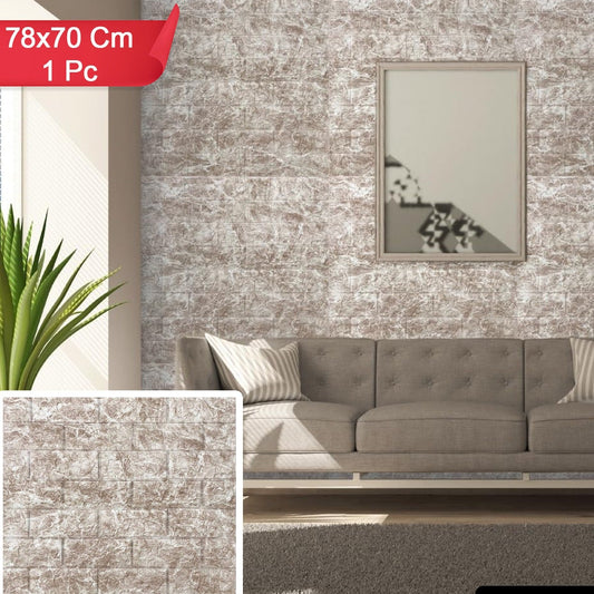 3D Foam Wall Sticker Panel - Waterproof & Self-Adhesive (78 x 70 Cm, 1 Pc) - Happy Price - Image 1