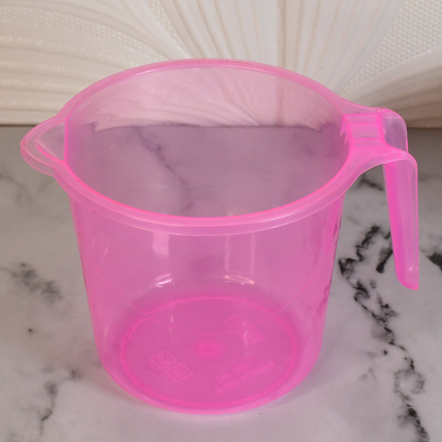 Plastic Round Transparent Bath Water Mug (1 Pc  1200 Ml  Mix Color) - Happy Price - Image 2