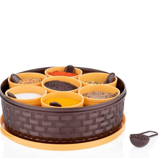 Round Plastic Masala Spice Box - Happy Price - Image 1