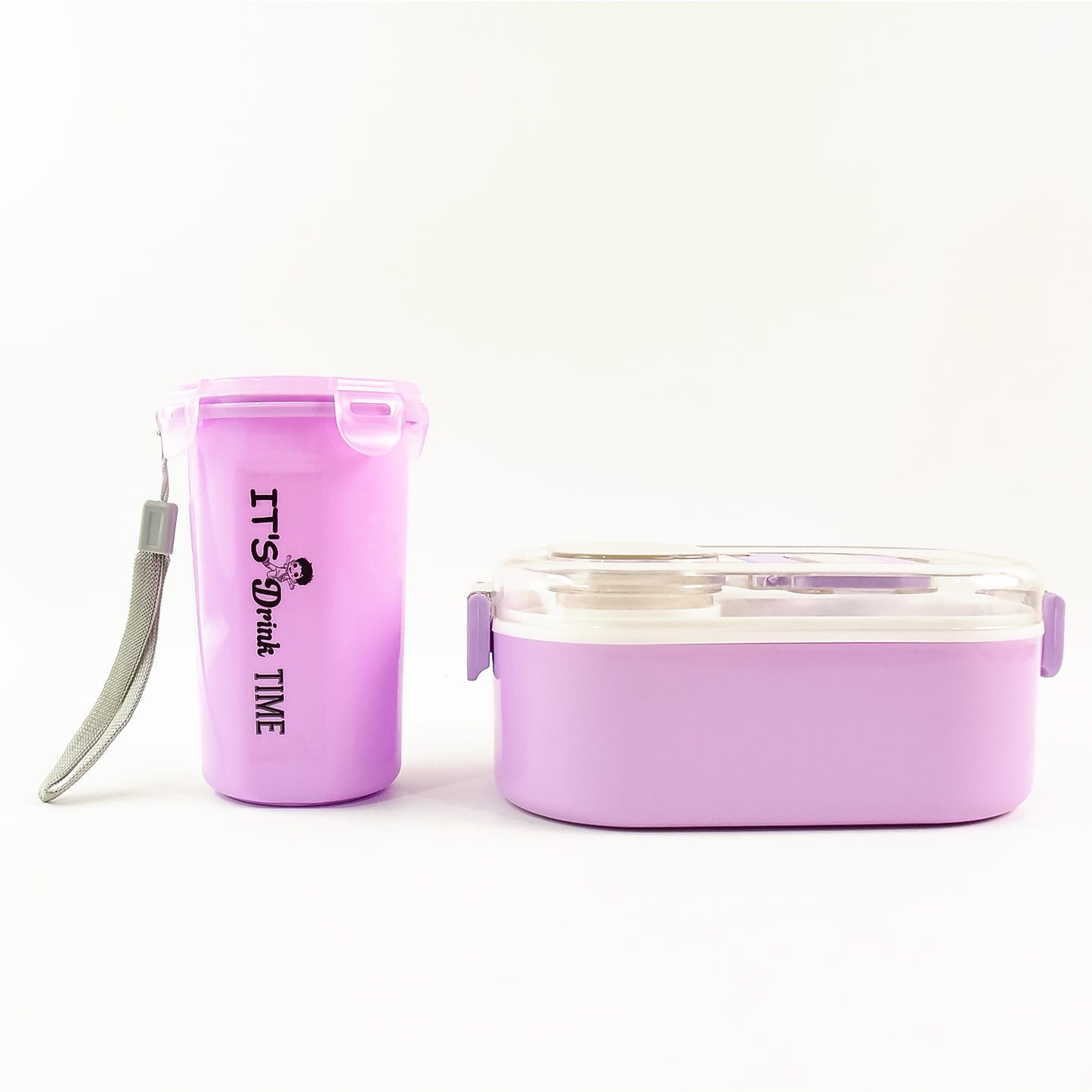 Multi-functional 1 Set Leakproof Lunch Box With Cutlery  Tumbler - Happy Price - Image 2