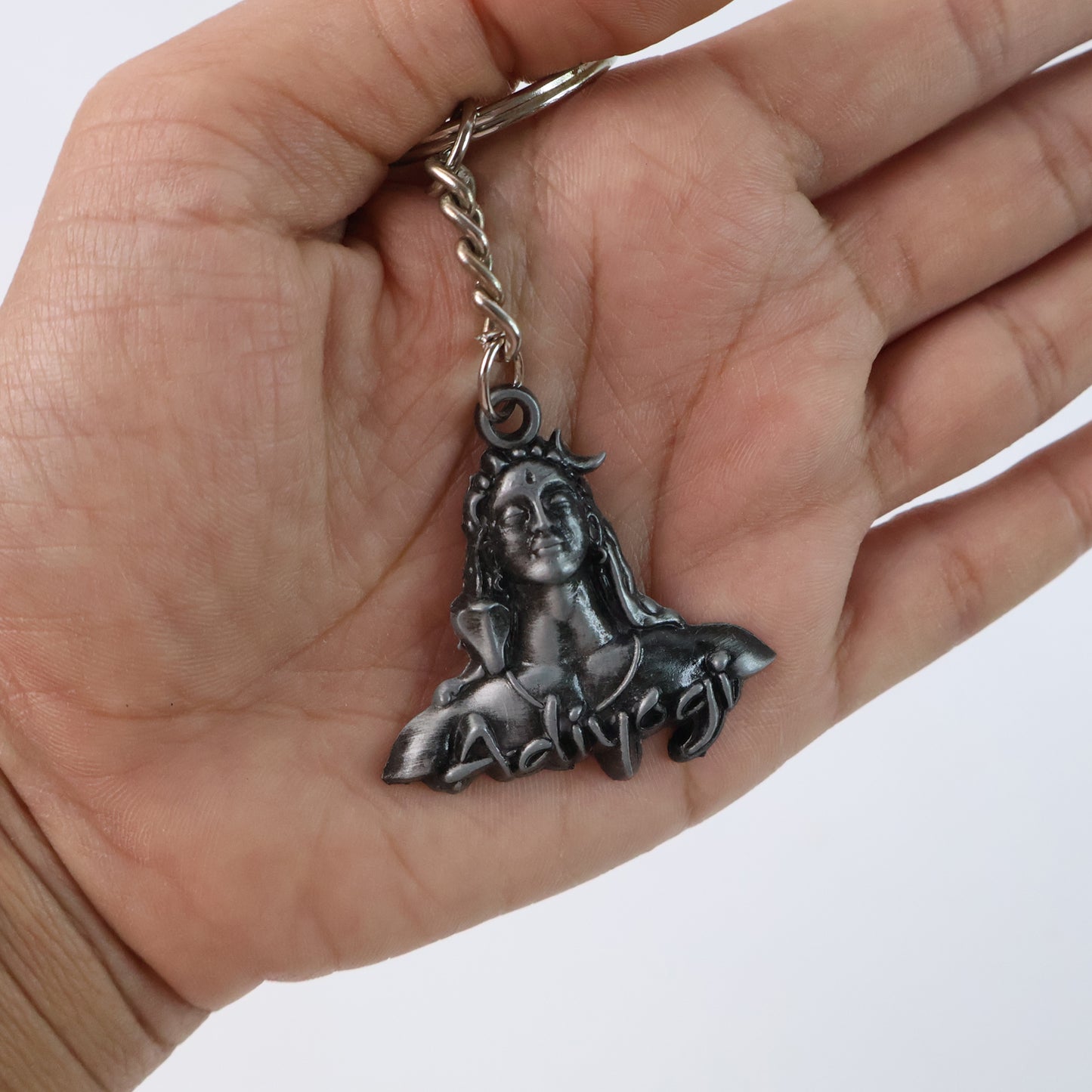 Adiyogi Shiva Face Metal Keychain - 1 Piece - Happy Price - Image 4