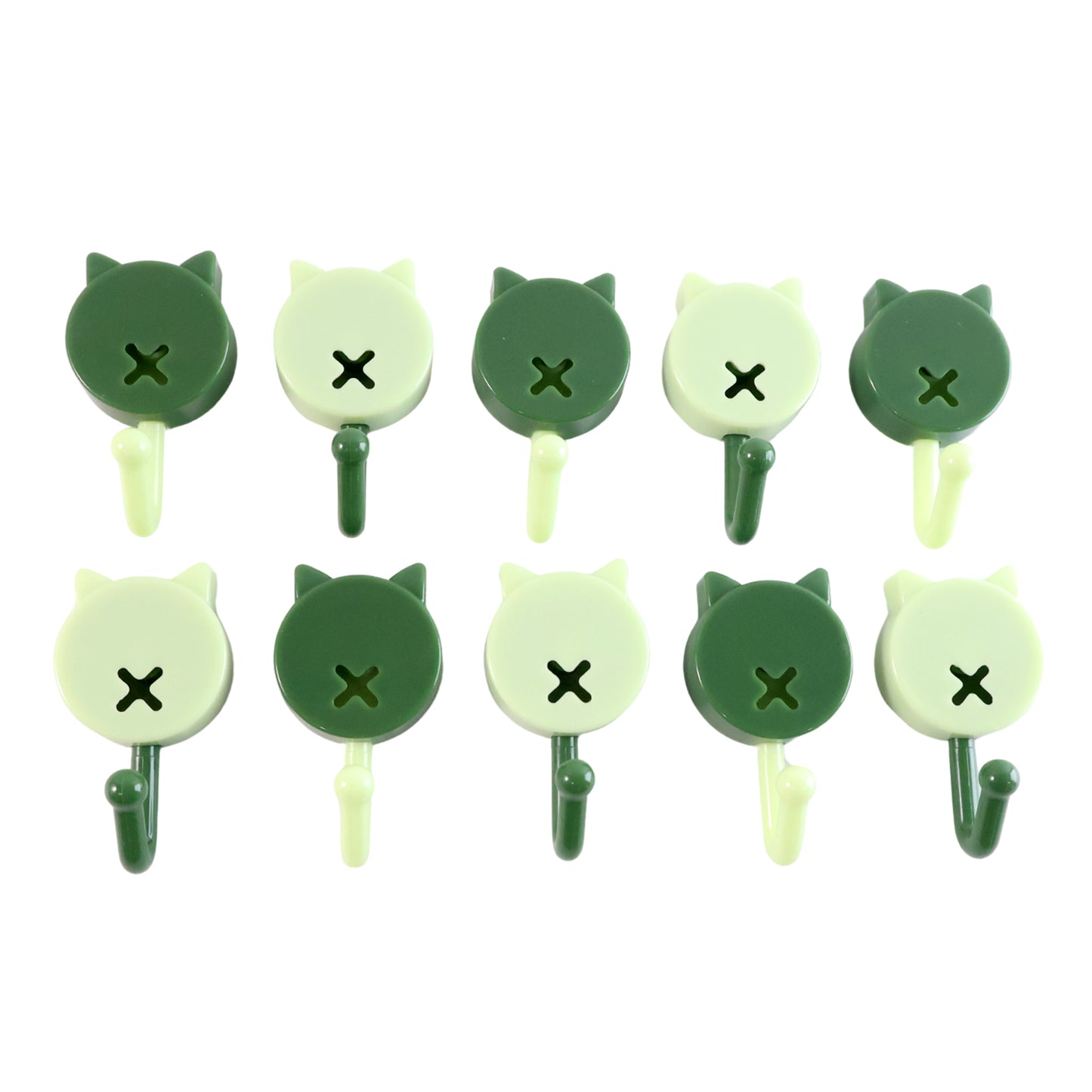 10 Pcs Round Adhesive Wall Hooks - Mini Stick-On Utility Hangers for Keys, Cables, Masks - Happy Price - Image 4