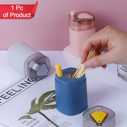 Toothpick Holder Dispenser Pop-up Automatic Toothpick Dispenser For Kitchen Restaurant Thickening Toothpicks Container Pocket Novelty Safe Container Toothpick Storage Box. - Happy Price - Image 1
