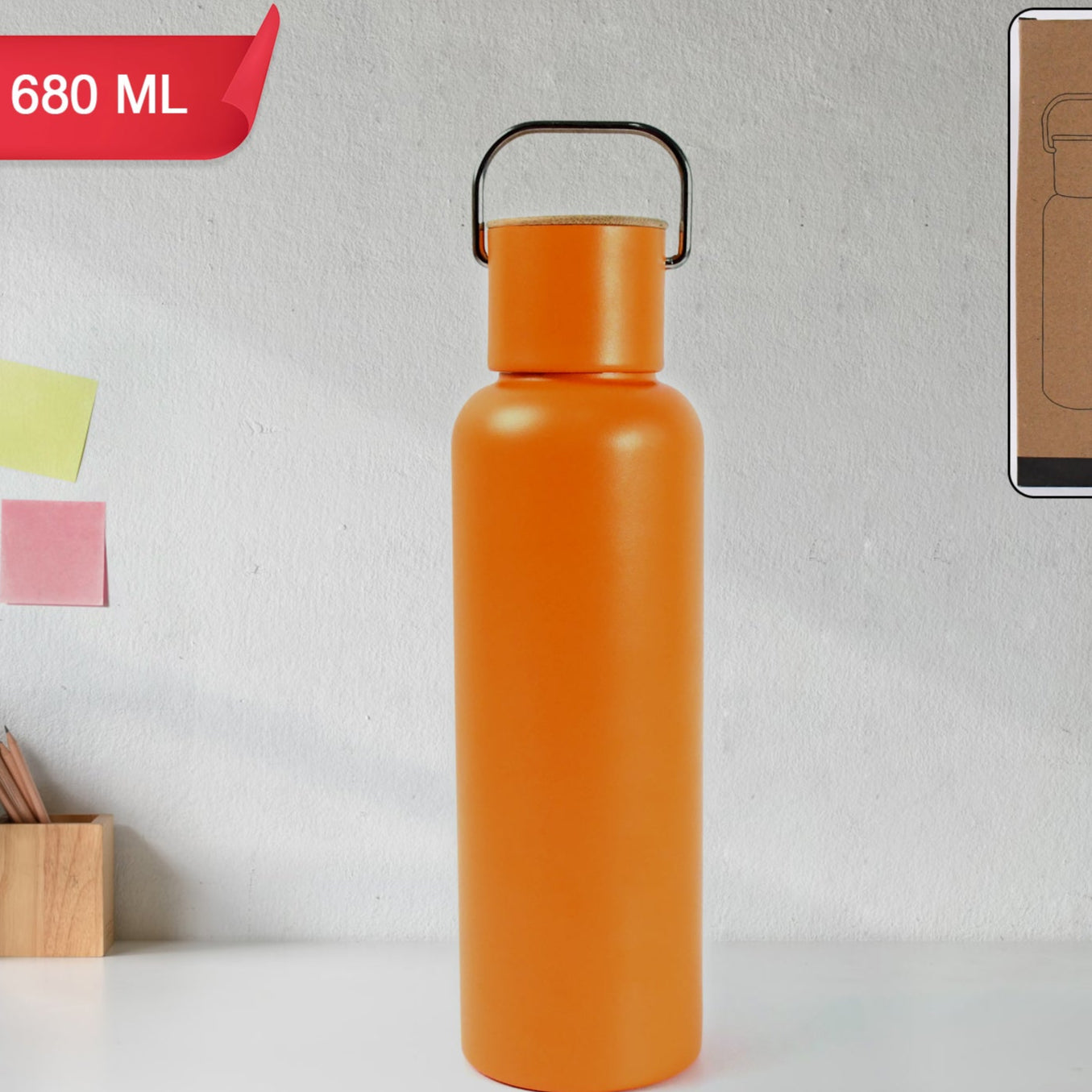 Water Bottle High Quality Premium Water Bottle Stainless Steel 680ml - Happy Price - Image 1