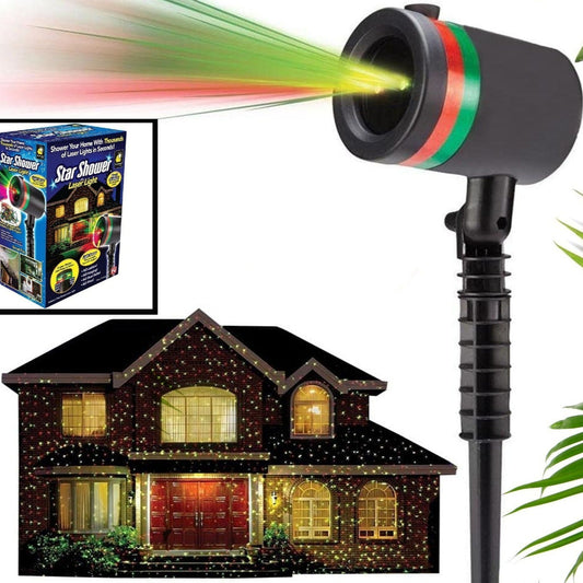 Star Fairy Motion Laser Lights Projector For Garden Lawn Landscape Outdoor Indoor Home Office Diwali Christmas Navratri Decorative Light Party (No Remote Button Multicolour) - Happy Price - Image 1