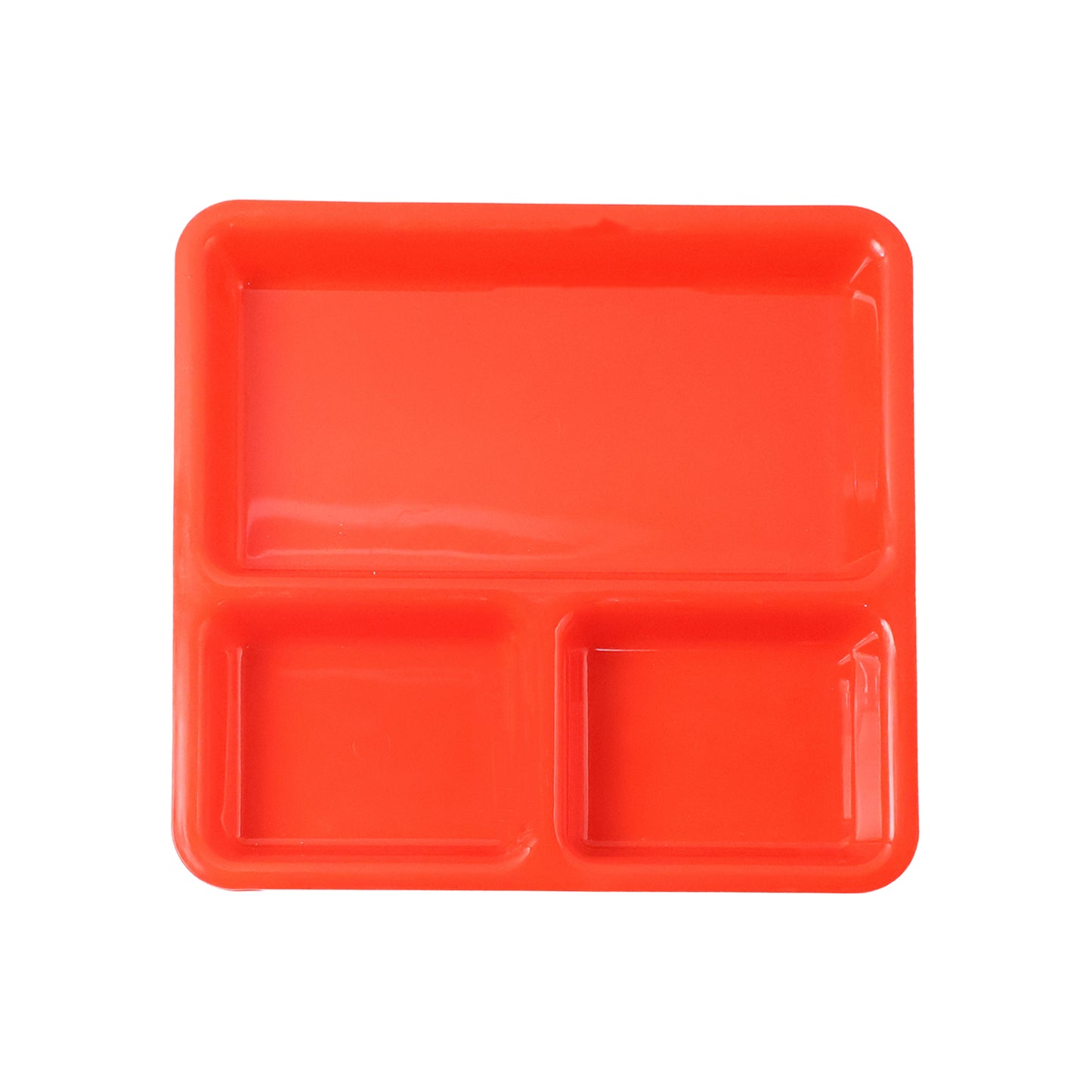 Plastic 3-Compartment Serving Tray Plate - 1 Pc - Happy Price - Image 2