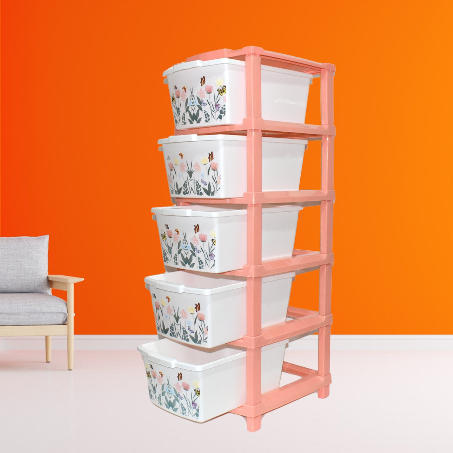 Plastic Smart Wonder Drawer Home Storage  Organization (5 Layer  1 Pc) - Happy Price - Image 5