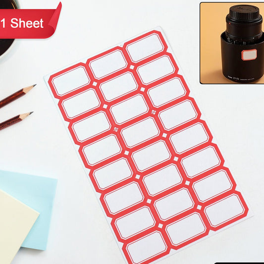 Multipurpose Writable Blank Label Sticker Sheets (1 Sheet) - Happy Price - Image 1