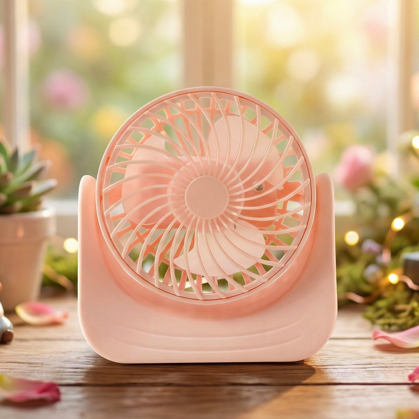 Silent Desktop Mini Fan with Adjustable Head - 1 Pc - Happy Price - Image 2