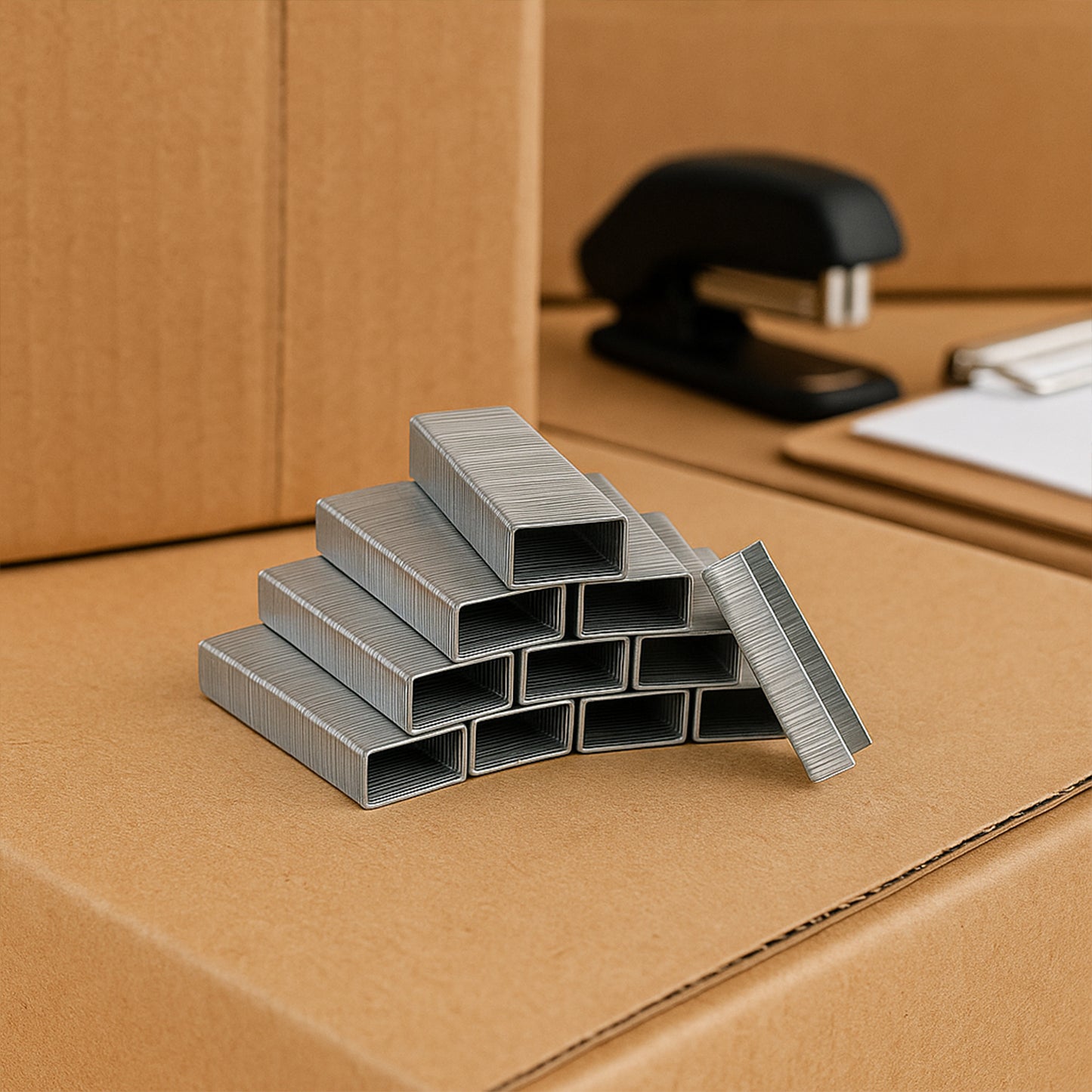 Durable Steel Staples 24/6-1M, 1000 Pcs Box for Standard Staplers - Happy Price - Image 3