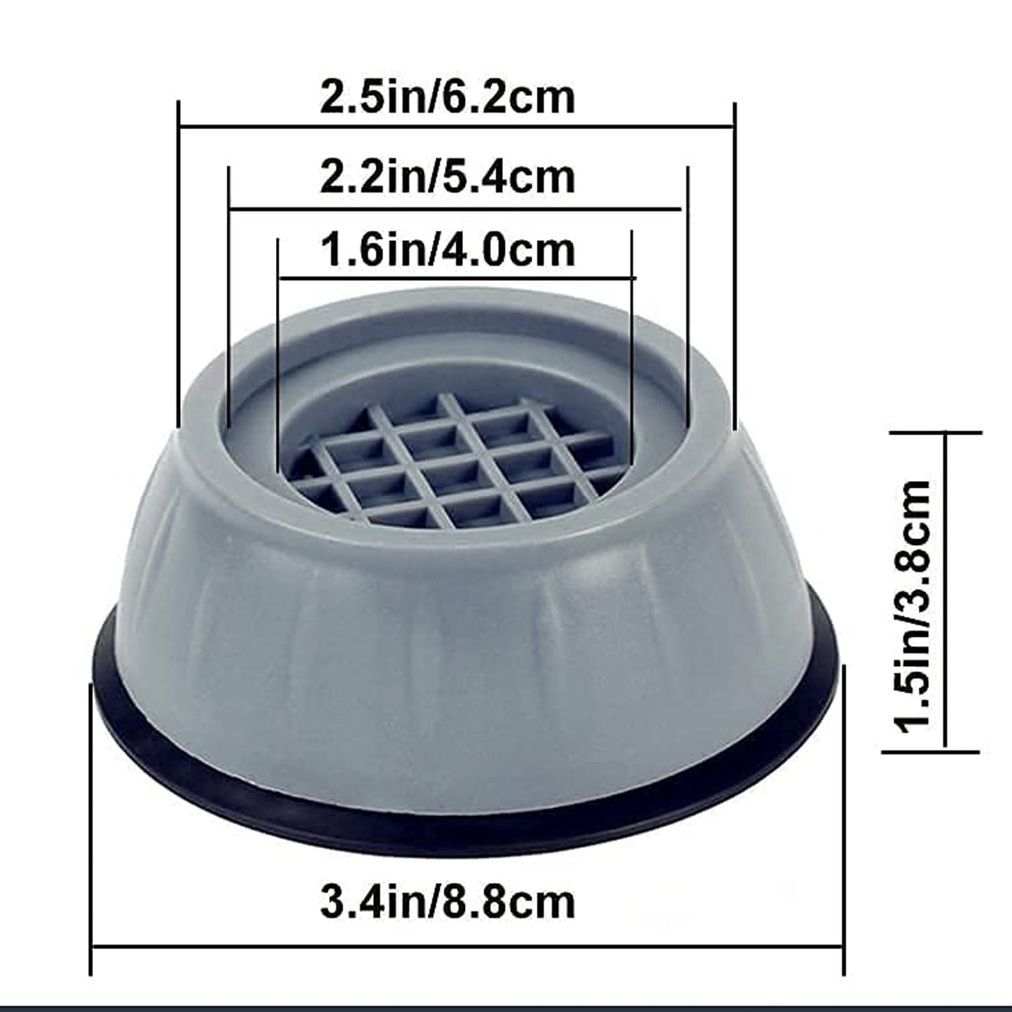 Anti Vibration Pads With Suction Cup Feet - Happy Price - Image 3