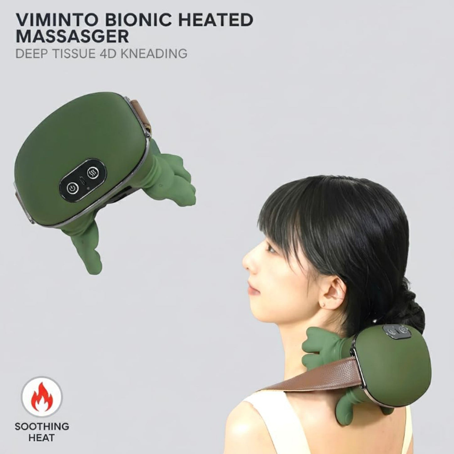 Rechargeable Neck & Shoulder Massager with Heat and Deep Kneading - Happy Price - Image 6