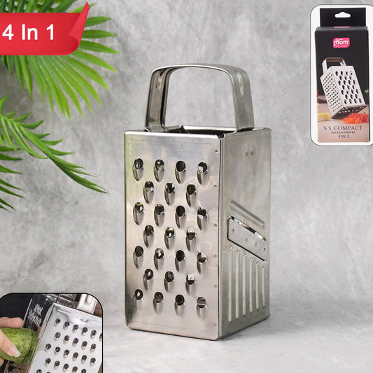 4-in-1 Stainless Steel Compact Grater and Slicer for Kitchen Use - Happy Price - Image 1