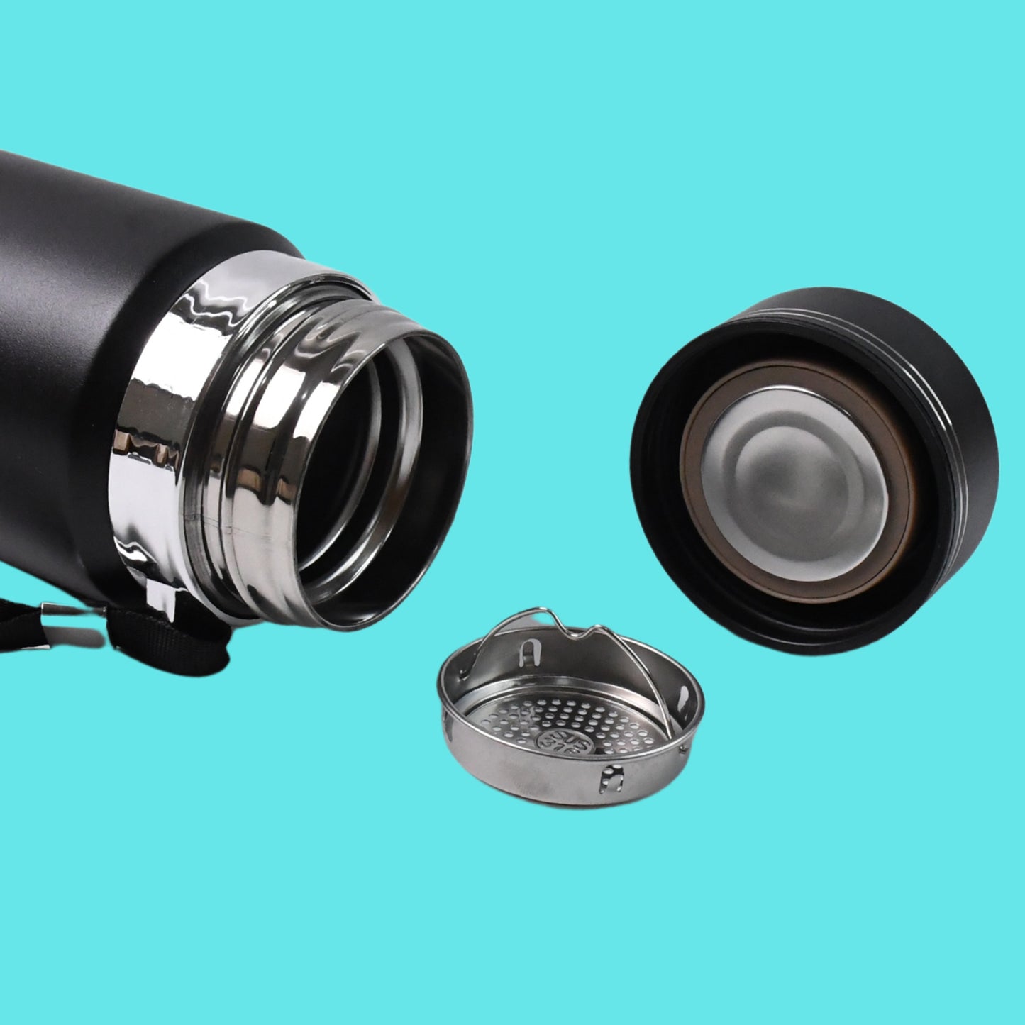 1000 ML Stainless Steel Double Wall Insulated Water Bottle - Happy Price - Image 2