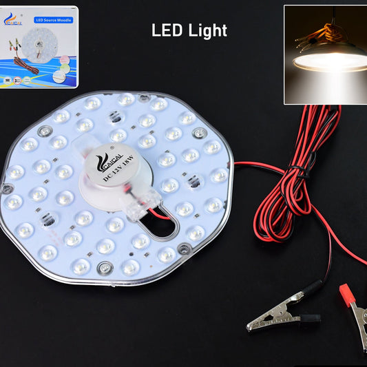 12V 18W Round LED Light Module with Clip Wires - 36 LEDs - Happy Price - Image 1