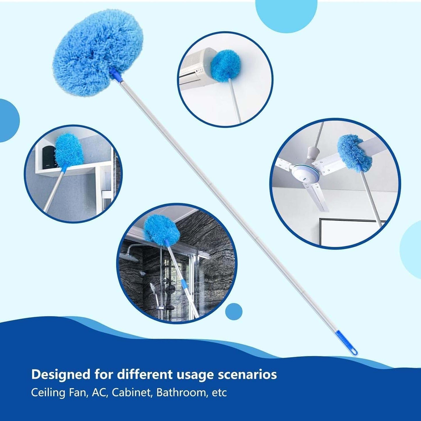 Extendable Microfiber Duster for High Reach Cleaning - 83.5 cm - Happy Price - Image 6
