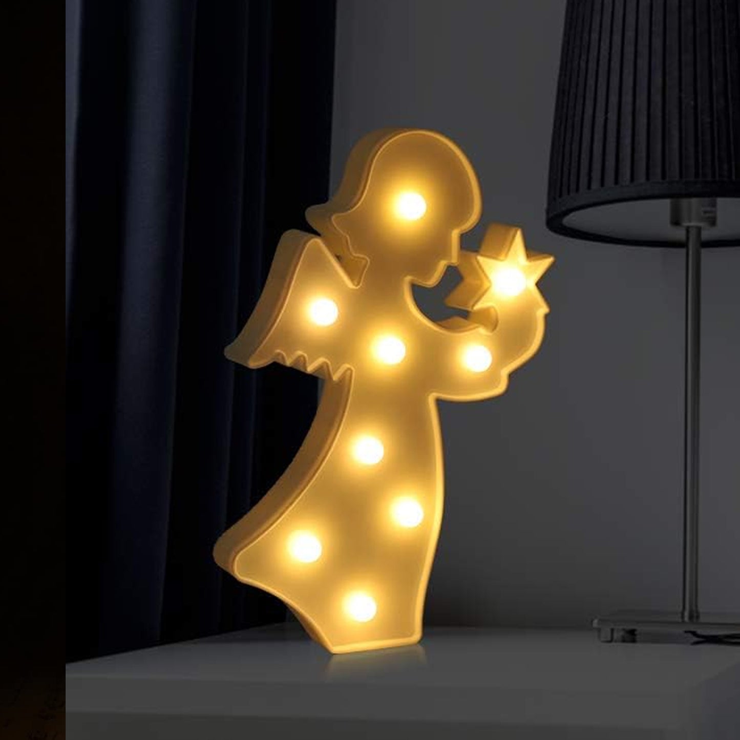 Angel Shaped LED Decorative Night Light - Battery Operated (1 Pc) - Happy Price - Image 3