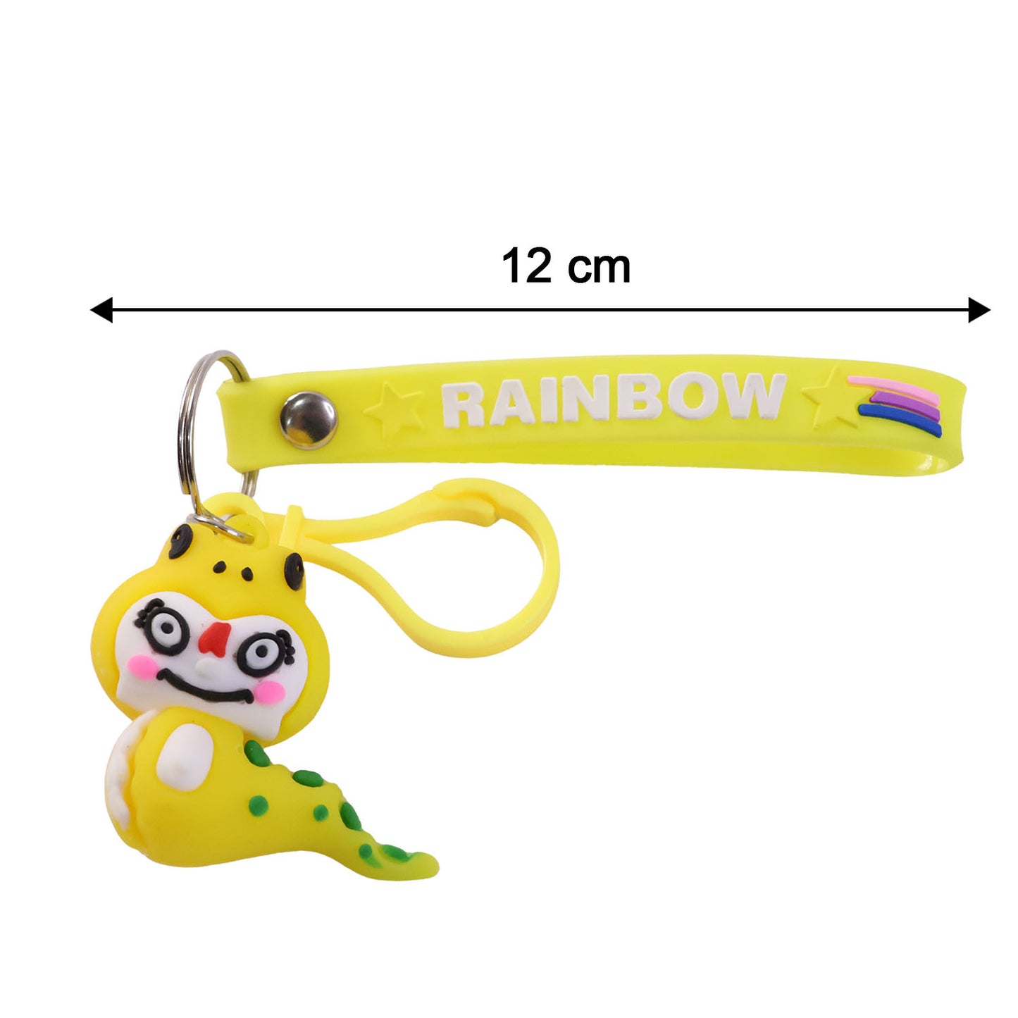 Cute Dinosaur Character Keychain with Rainbow Strap (1 Pc) - Happy Price - Image 5