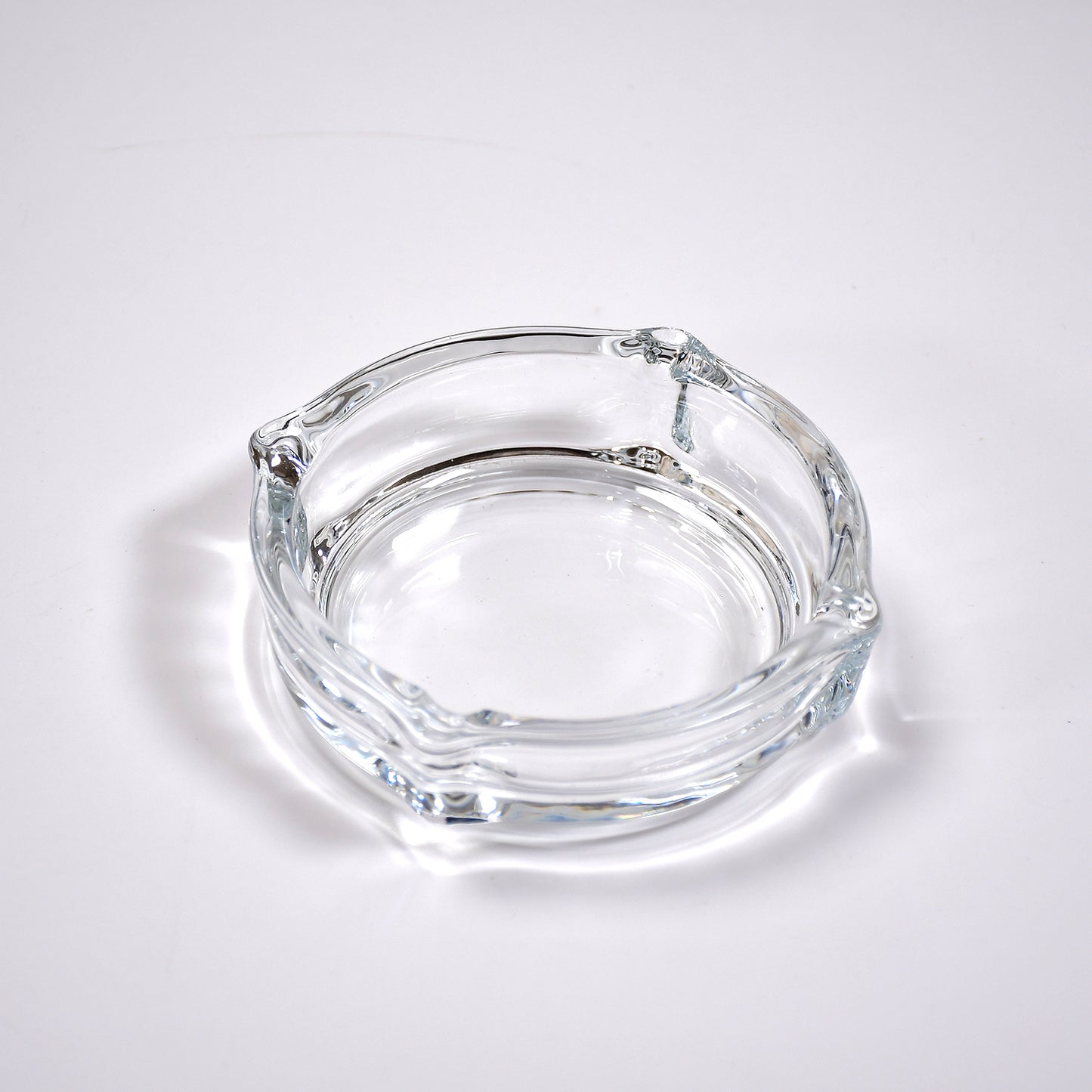 Glass Brunswick Crystal Quality Cigar Cigarette Ashtray Round Tabletop For Home Office Indoor Outdoor Home Decor - Happy Price - Image 2