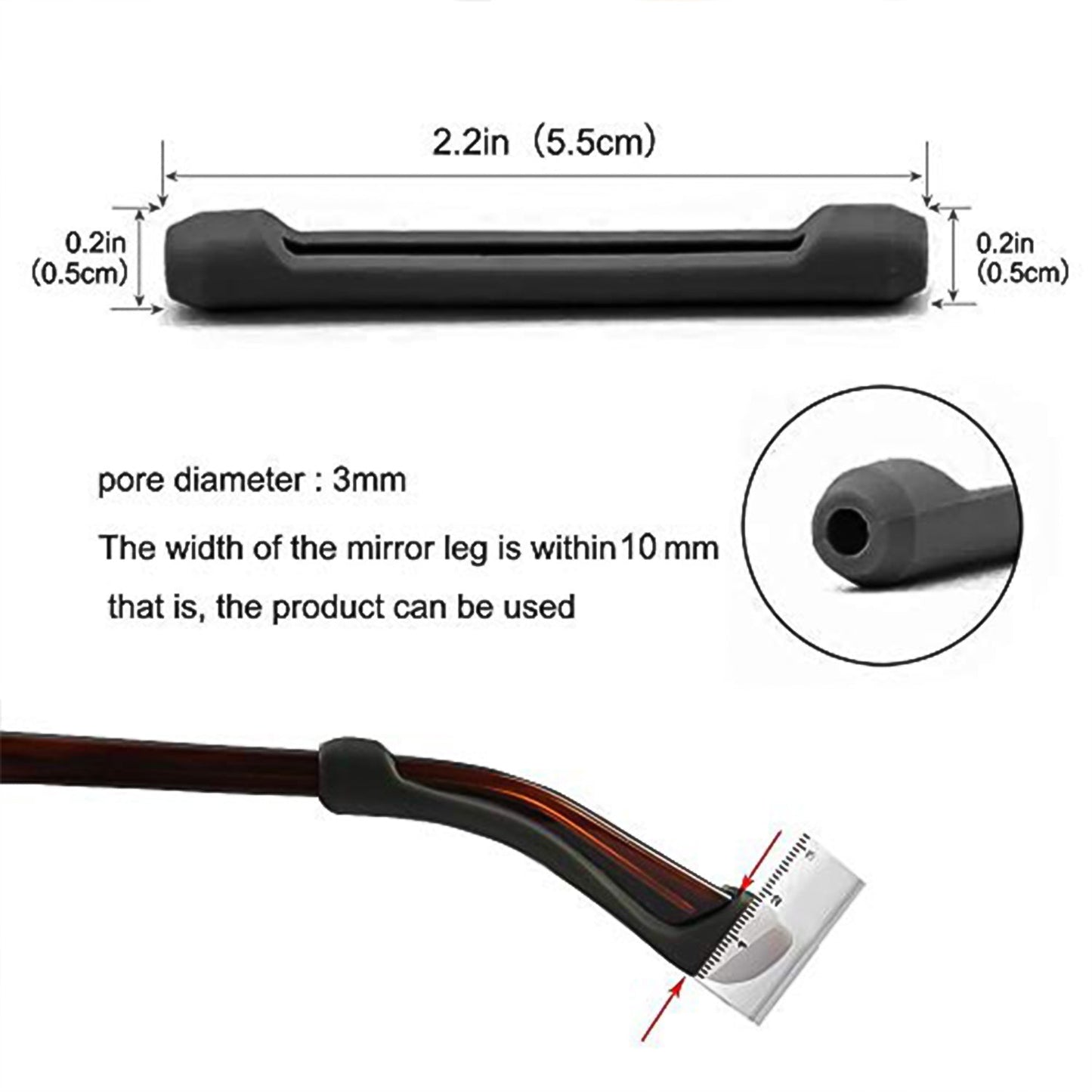 Eyeglass Anti Slip Ear Grip Soft Silicone Glasses Ear Hooks (1 Pair  Color May Be Vary) - Happy Price - Image 3