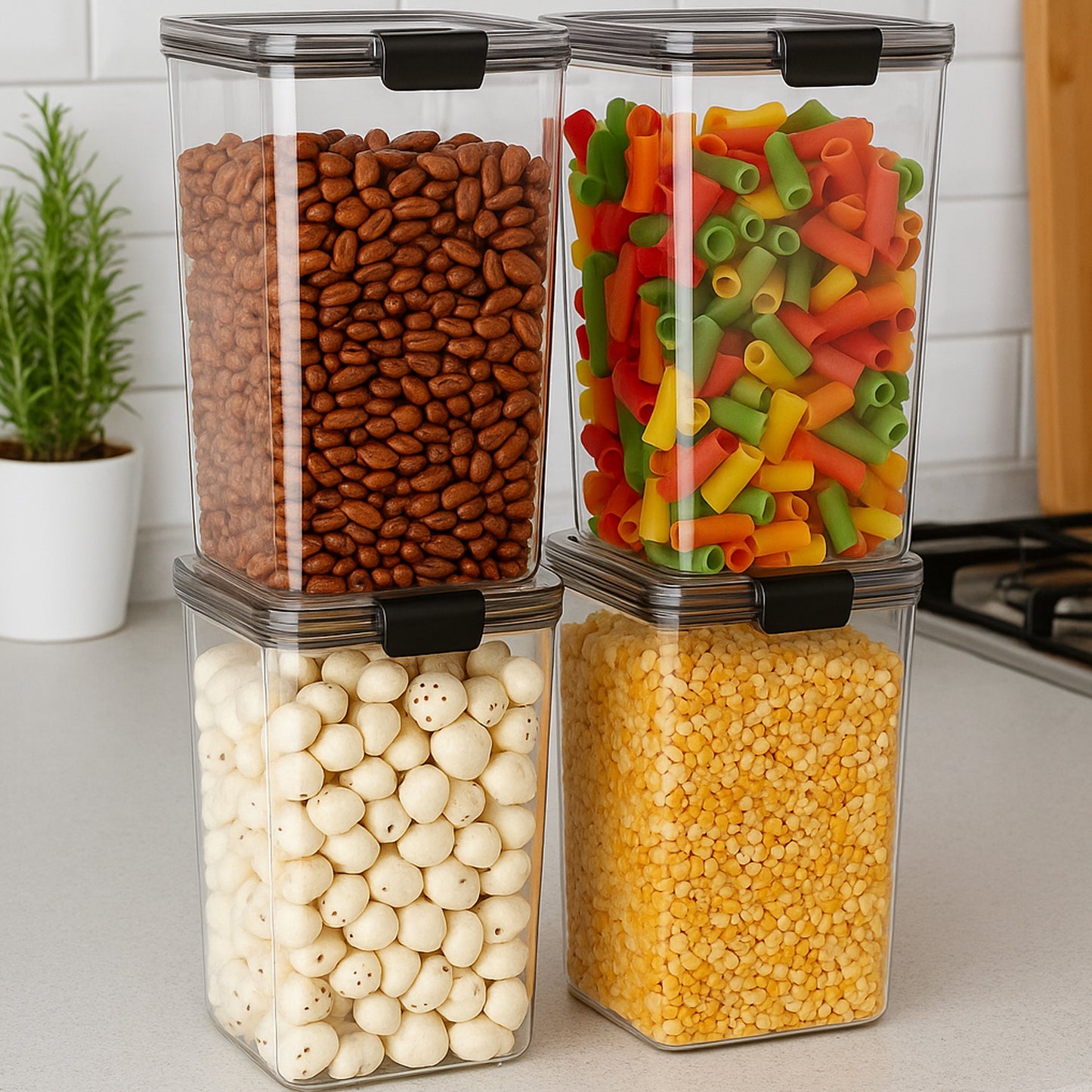 1700 Ml Airtight Lock  Lock Plastic Storage Container (1 Pc) - Happy Price - Image 6