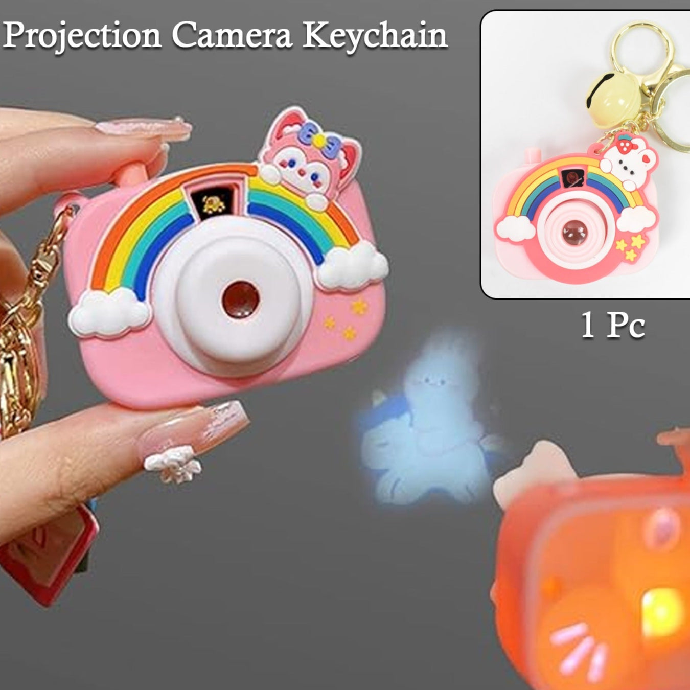 Projective Camera Keychain (1 Pc  Mix Design) - Happy Price - Image 1