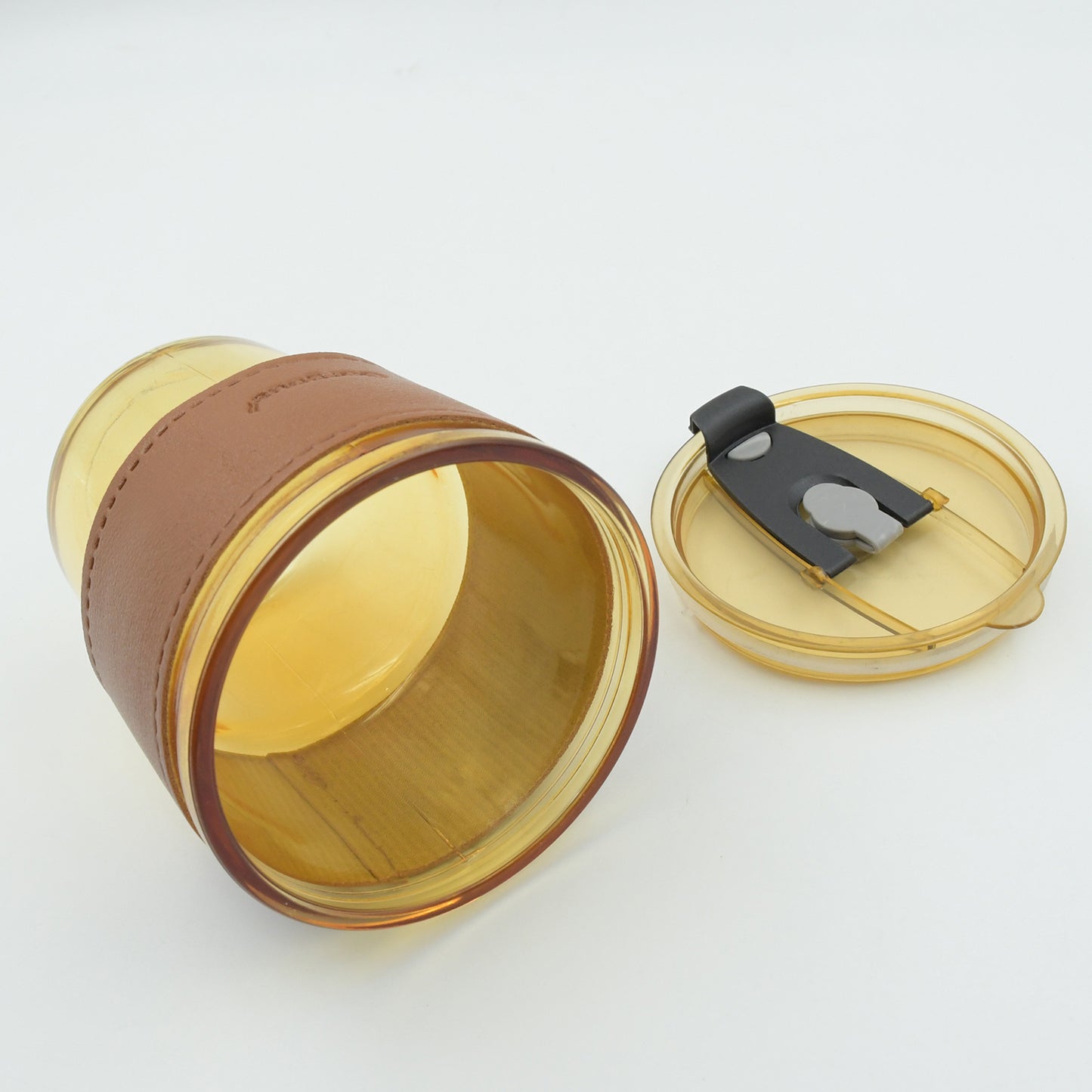 Home Glass Coffee Mugtea Cup With Glass Straw And Leakproof Lid  Travel Friendly Cups With Heatproof Sleeves - Happy Price - Image 4