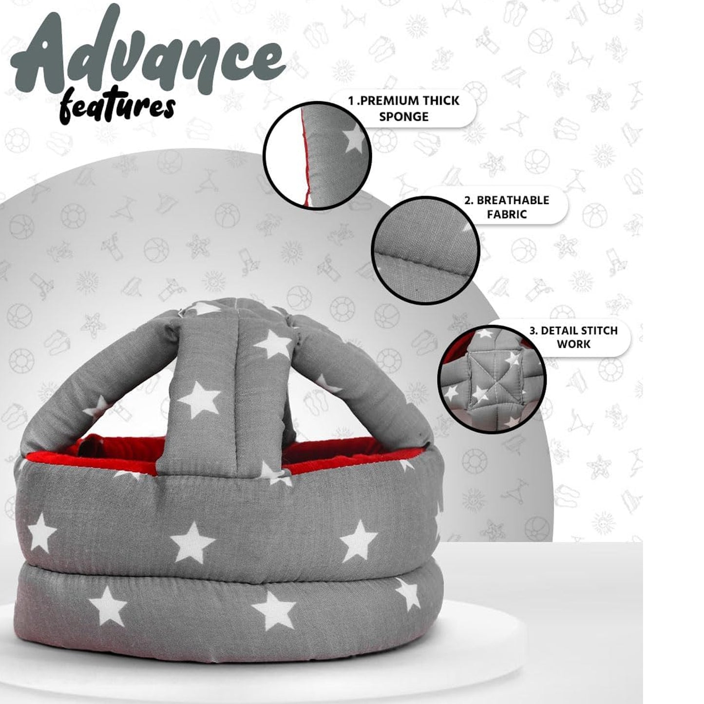 Baby Head Protection Helmet for Crawling & Walking (1 Pc) - Happy Price - Image 2