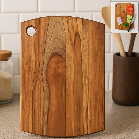 Premium Teak Wood Chopping Board for Kitchen (1 Pc) - Happy Price - Image 1