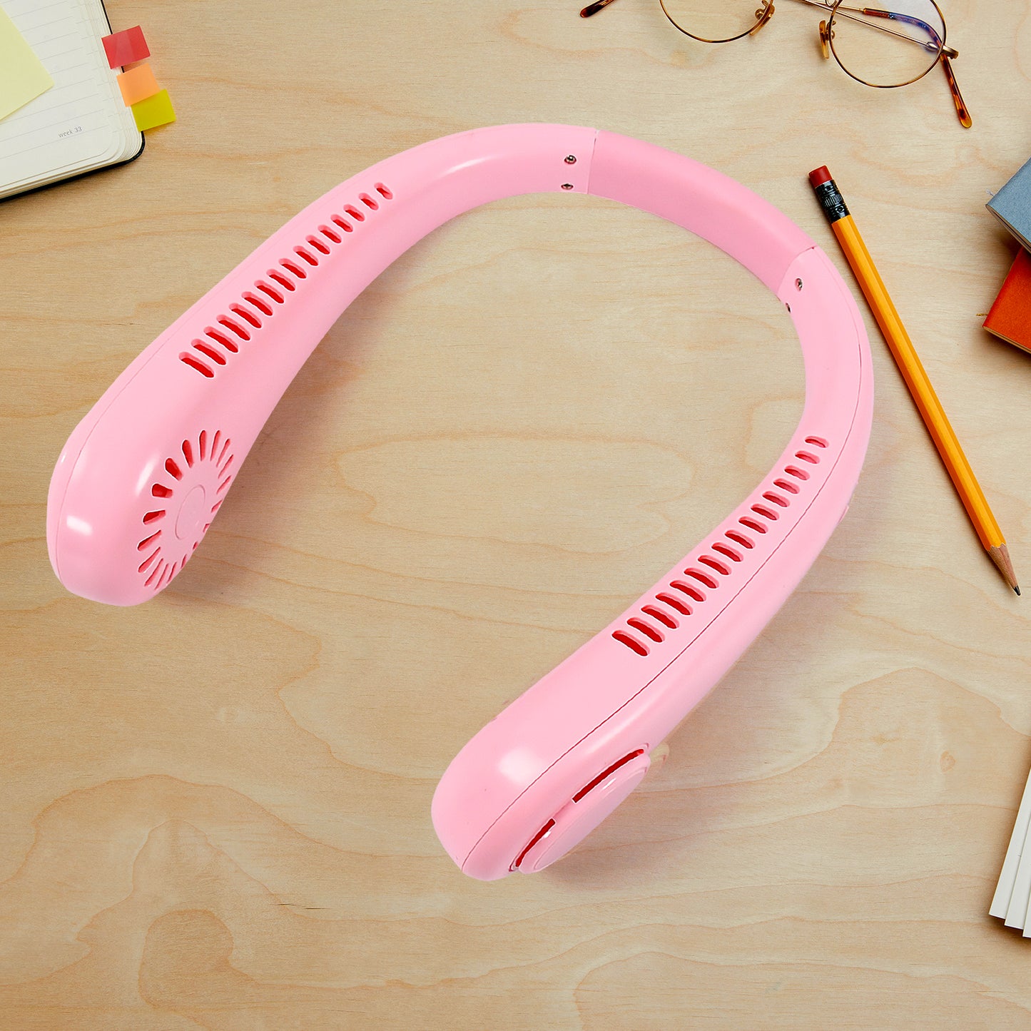 Portable Neck Fan Holiday Hands Free Bladeless Neck Fan 360 Cooling Hanging Fan Usb Rechargeable Personal Neck Fan Wearable Neck Fan Suitable For Traveling - Happy Price - Image 4